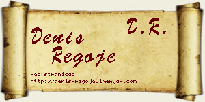 Denis Regoje vizit kartica